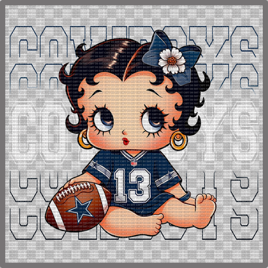 FOOTBALL BETTY B COWBOYS DTF TRANFER