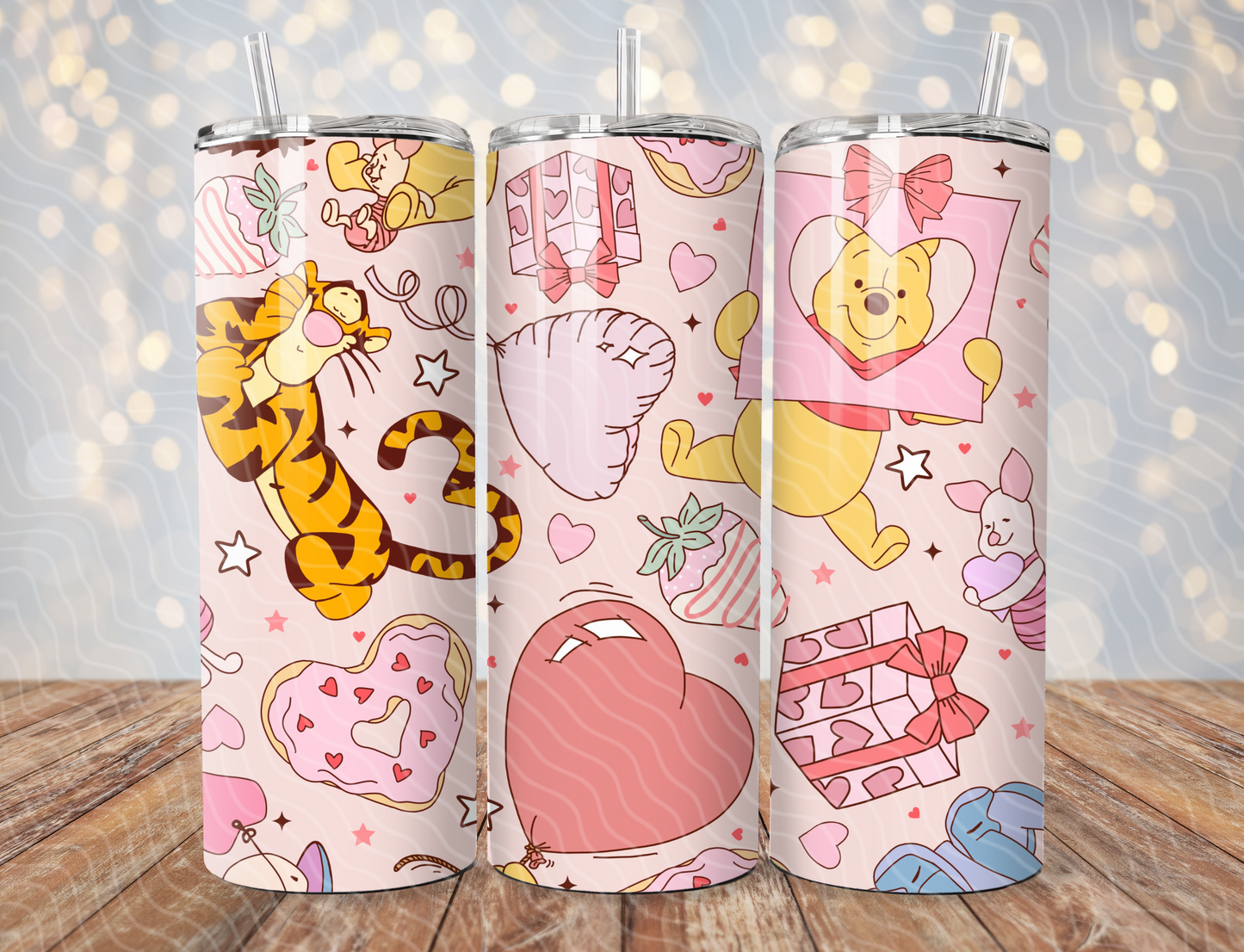 Pooh Valentines 20oz Tumbler