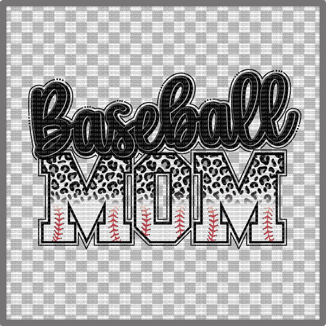 BASEBALL MOM CHEETAH DTF PRINT