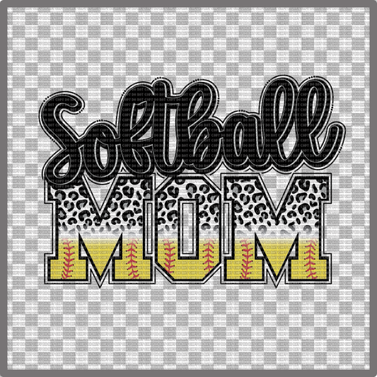 SOFTBALL MOM CHEETAH DTF TRANSFER