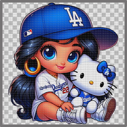 DODGERS BASEBALL JASMINE DTF TRANSFER