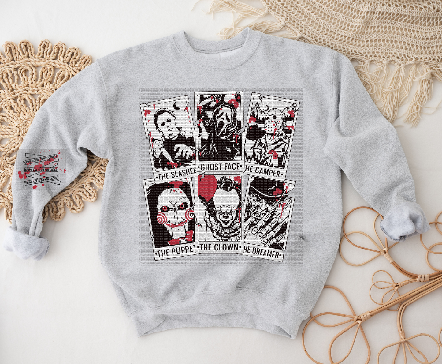 Horror Tarot Cards Crewneck