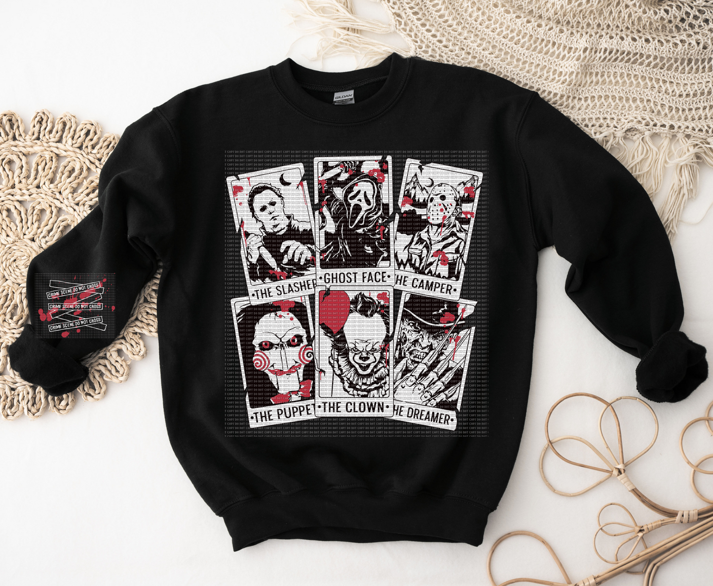 Horror Tarot Cards Crewneck