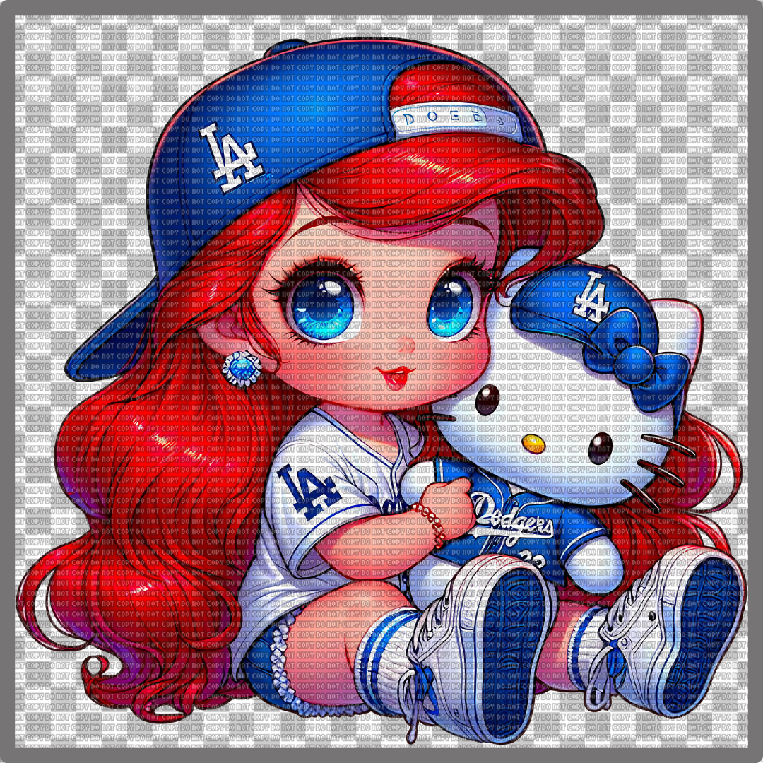 DODGERS BASEBALL ARIEL DTF TRANSFER