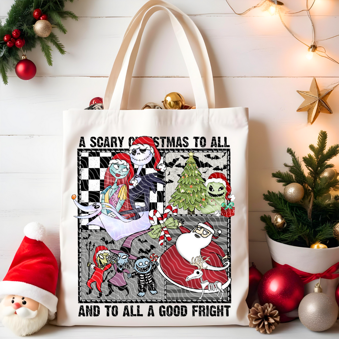 A Scary Christmas To All Canvas Tote Bag